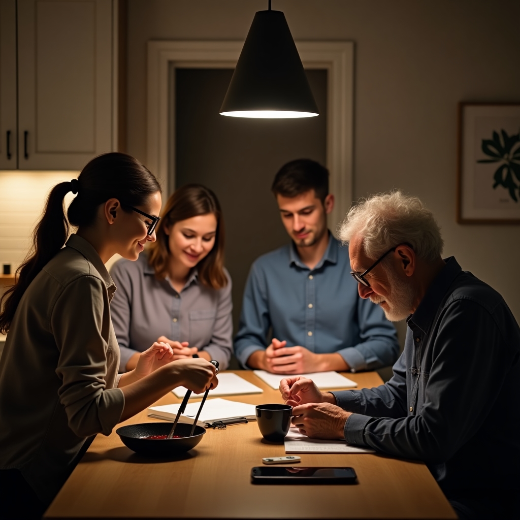 Personne utilisant une interface d'intelligence artificielle sur un appareil mobile