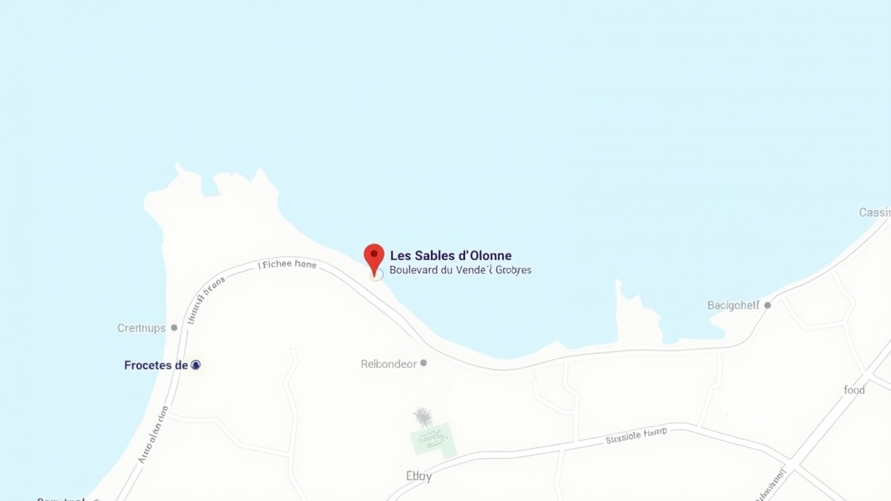 Carte montrant l'emplacement des bureaux d'Tuliaosb à Les Sables-d'Olonne